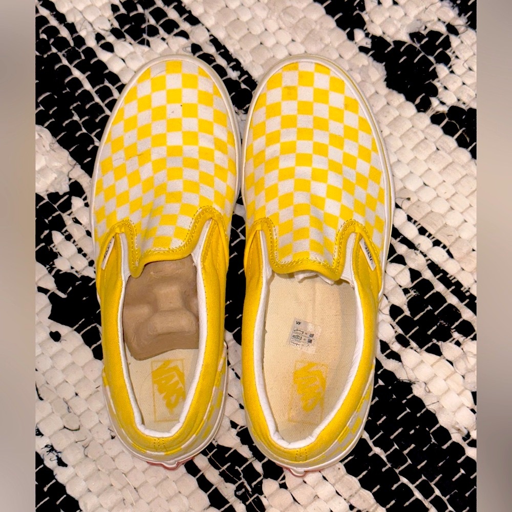yellow checkered vans